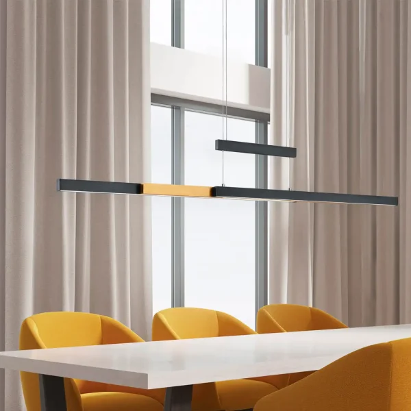 LAMPADA DA SOFFITTO LED 45W 2700K-5000K NERO LUNOR