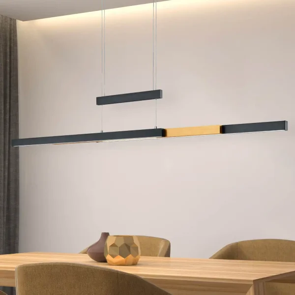 LAMPADA DA SOFFITTO LED 45W 2700K-5000K NERO LUNOR