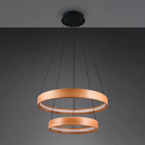 LAMPADA DA SOFFITTO LED 37W 3000K LEGNO NATURALE SOLAN