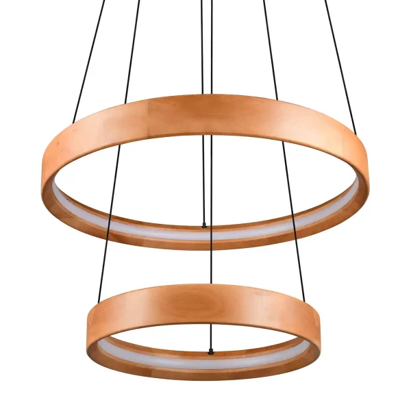 LAMPADA DA SOFFITTO LED 37W 3000K LEGNO NATURALE SOLAN