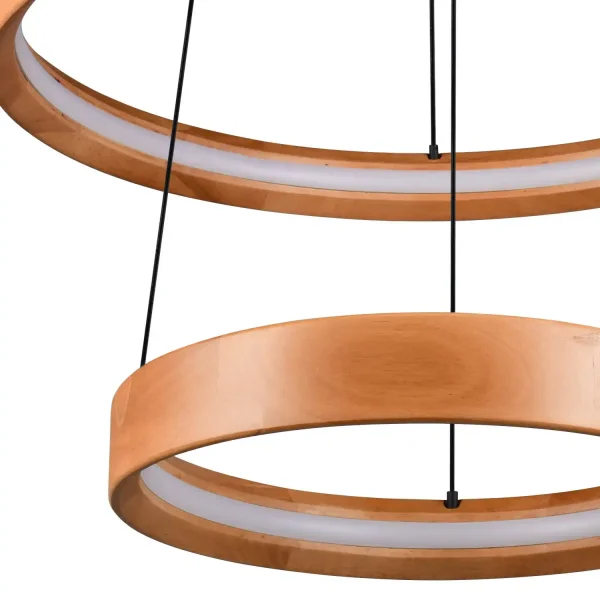 LAMPADA DA SOFFITTO LED 37W 3000K LEGNO NATURALE SOLAN