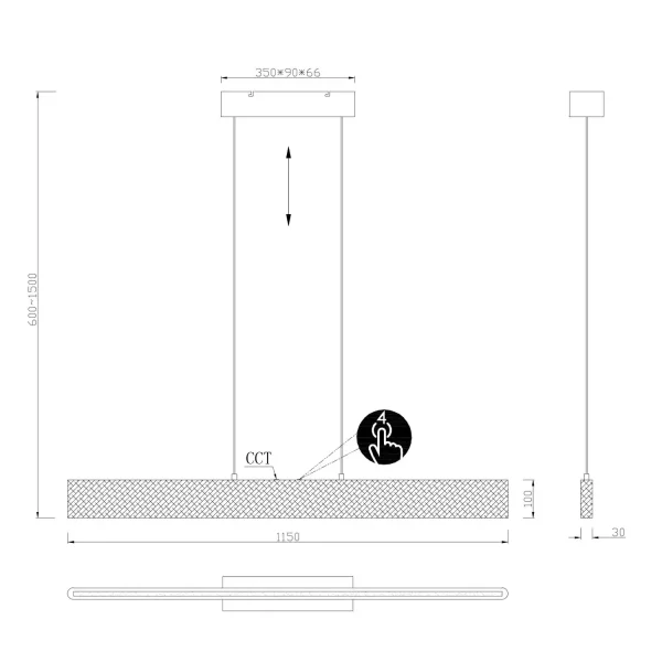 LAMPADA DA SOFFITTO LED 27W 2700-6000K LEGNO NATURALE SVEN