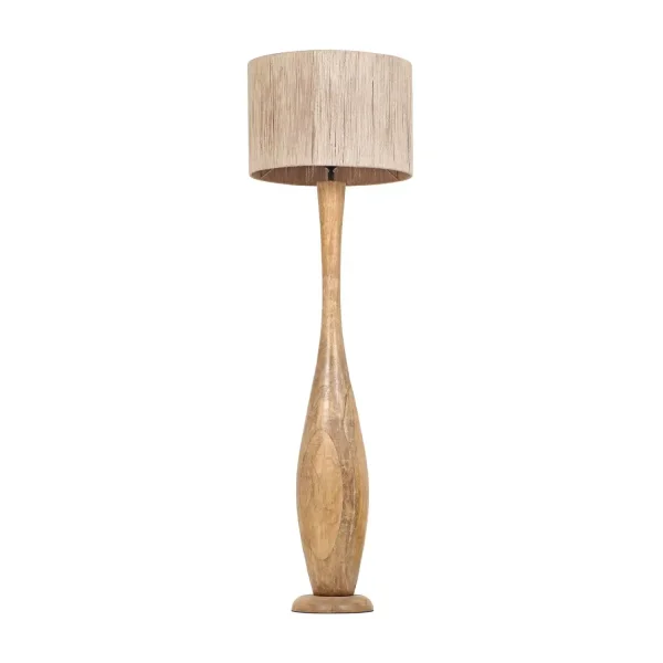 LAMPADA DA TERRA LEGNO NATURALE/JUTA E27 TAIS