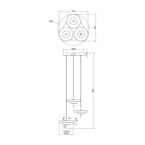 LAMPADA A SOSPENSIONE LED 30W REGOLABILE 2300-3000-4000K GRIGIO CALDO ELIX