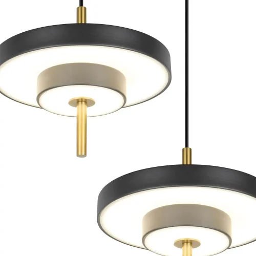 LAMPADA A SOSPENSIONE LED 30W REGOLABILE 2300-3000-4000K NERO ORO ELIX