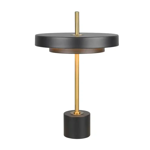 LAMPADA DA TAVOLO LED 12W REGOLABILE 2300-3000-4000K NERO E ORO ELIX