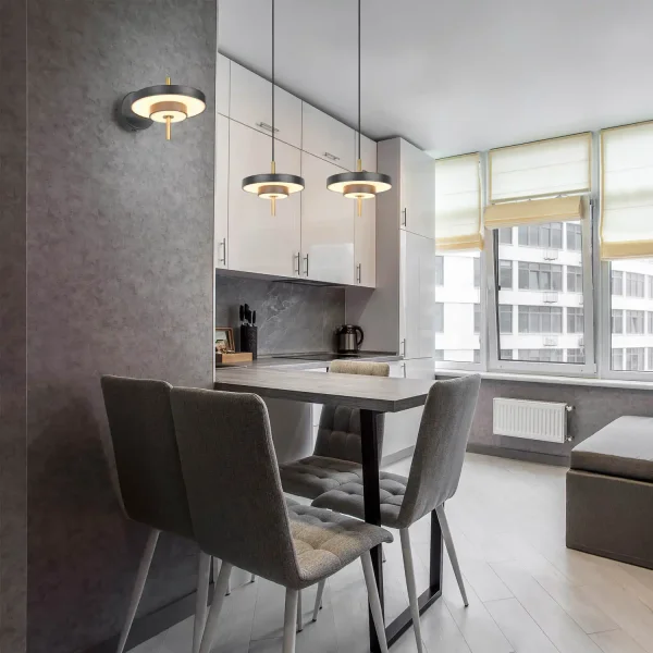 APPLIQUE DA PARETE LED 10W REGOLABILE 2300-3000-4000K NERO ORO ELIX