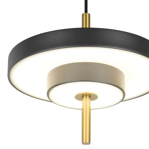 LAMPADA A SOSPENSIONE LED 10W REGOLABILE 2300-3000-4000K NERO ORO ELIX