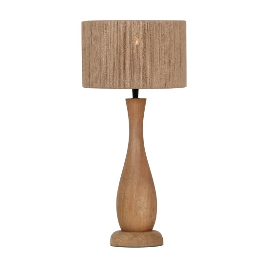 LAMPADA DA TAVOLO LEGNO NATURALE/JUTA E27 TAIS