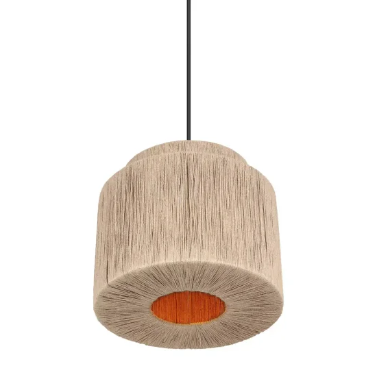 LAMPADA A SOSPENSIONE 1 LUCE JUTA NATURALE E27 LEIKO