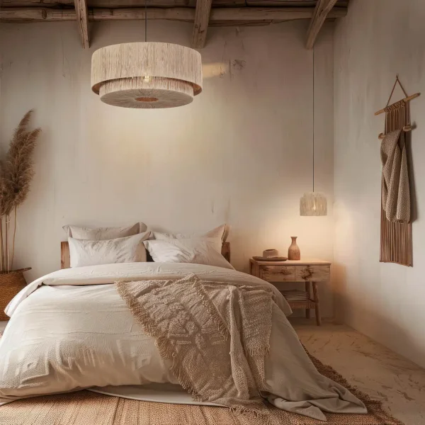 LAMPADA A SOSPENSIONE 1 LUCE JUTA NATURALE E27 LEIKO