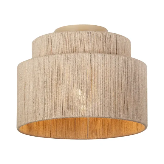 PLAFONIERA 1 LUCE JUTA NATURALE E27 LEIKO