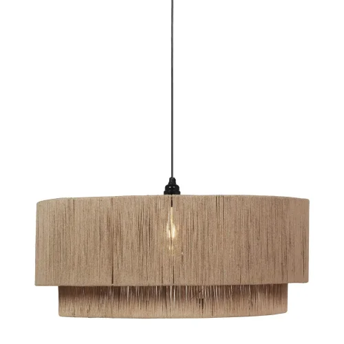 PLAFONIERA 1 LUCE JUTA NATURALE Ø60CM E27 LEIKO
