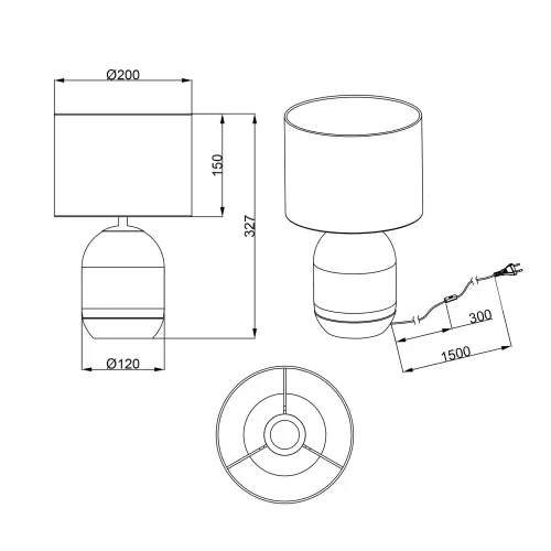 LAMPADA DA TAVOLO IN VETRO 32,7CM CELINE