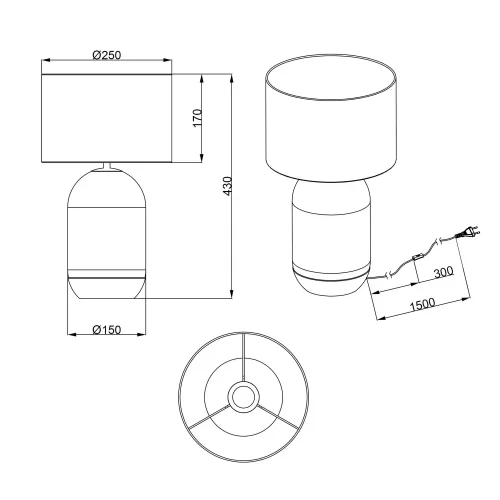 LAMPADA DA TAVOLO IN VETRO 43CM CELINE