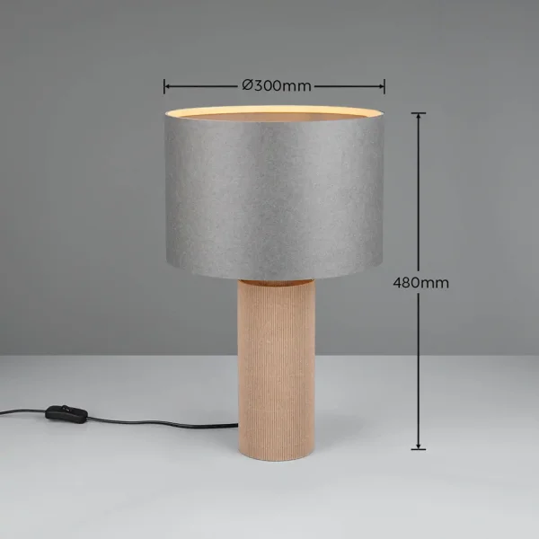 LAMPADA DA TAVOLO PAPPE NATURALE 48CM NEXA