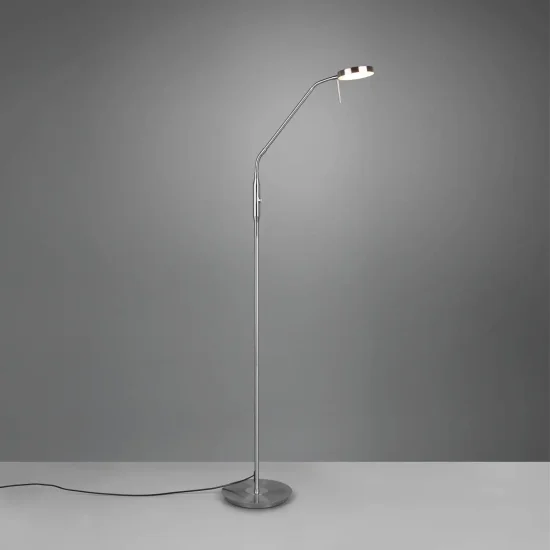 LAMPADA DA TERRA LED 12W REGOLABILE NICHEL SATINATO EDEN