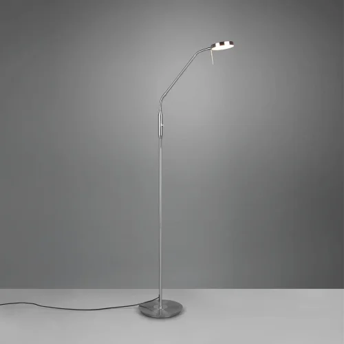 LAMPADA DA TERRA LED 12W REGOLABILE NICHEL SATINATO EDEN