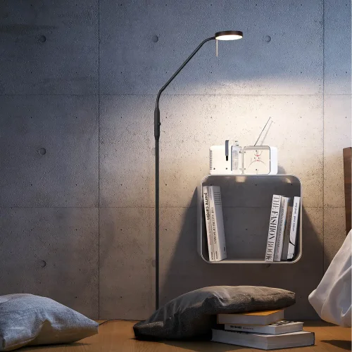 LAMPADA DA TERRA LED 12W REGOLABILE NERO EDEN