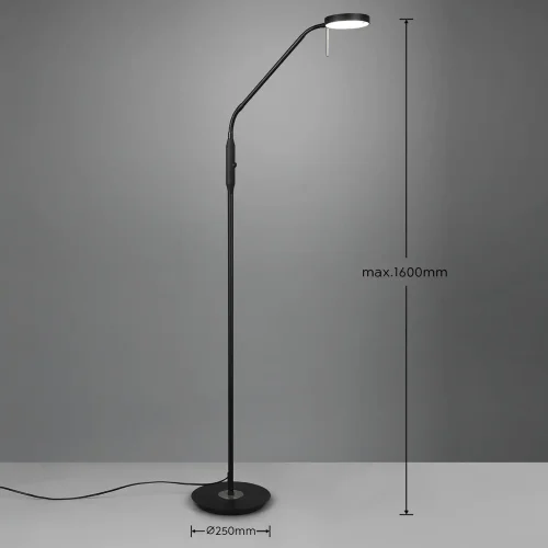 LAMPADA DA TERRA LED 12W REGOLABILE NERO EDEN