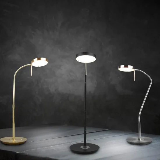 LAMPADA DA TAVOLO LED 12W REGOLABILE NICHEL OPACO EDEN 2