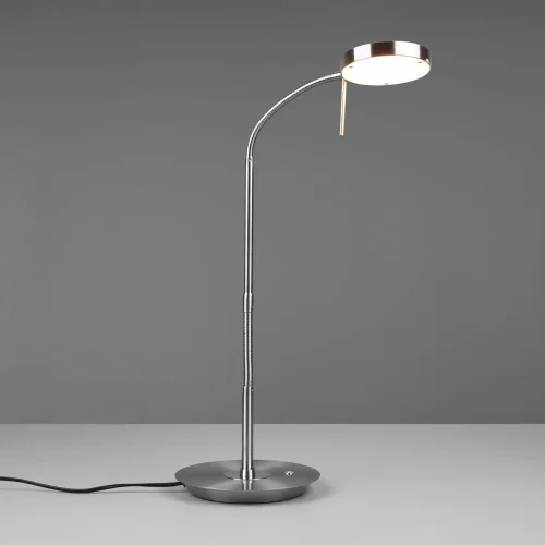 LAMPADA DA TAVOLO LED 12W REGOLABILE NICHEL OPACO EDEN