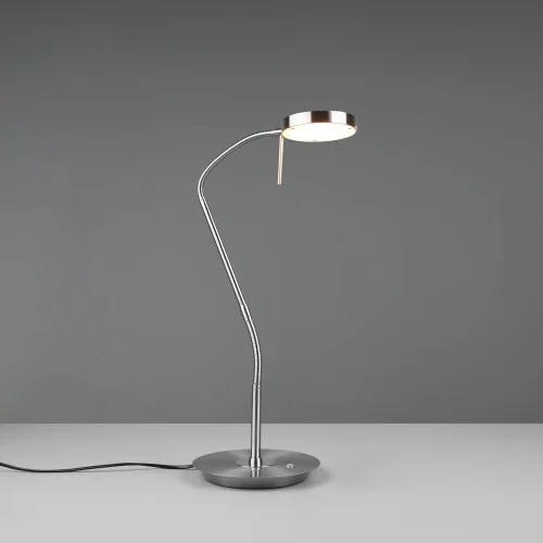 LAMPADA DA TAVOLO LED 12W REGOLABILE NICHEL OPACO EDEN