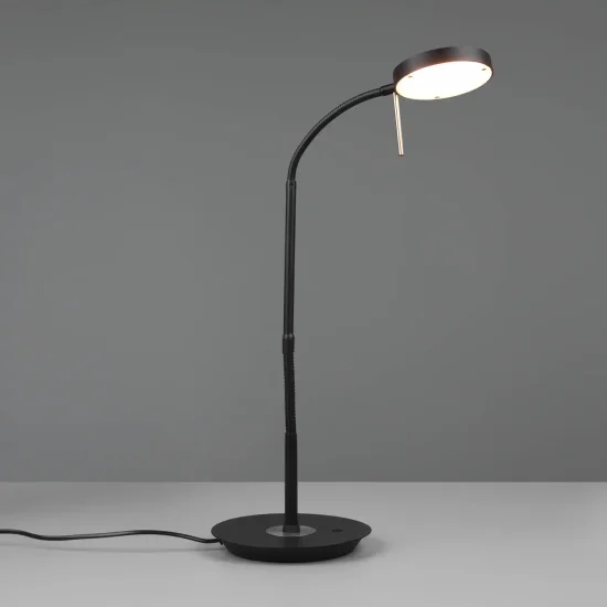 LAMPADA DA TAVOLO LED 12W REGOLABILE NERO EDEN