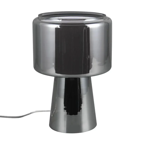 LAMPADA DA TAVOLO IN VETRO ACCIAIO CROMATO ISEN