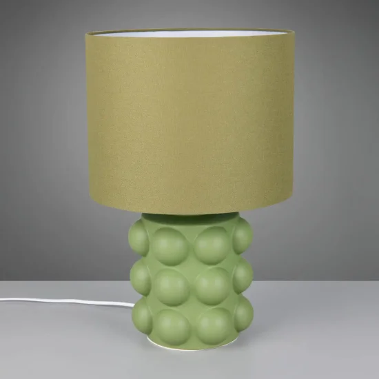 LAMPADA DA TAVOLO IN CERAMICA VERDE 47CM E27 LOREEN 2
