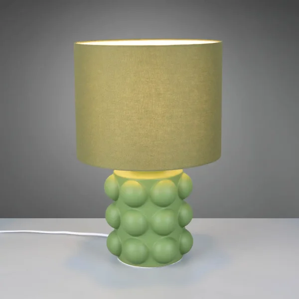 LAMPADA DA TAVOLO IN CERAMICA VERDE 47CM E27 LOREEN
