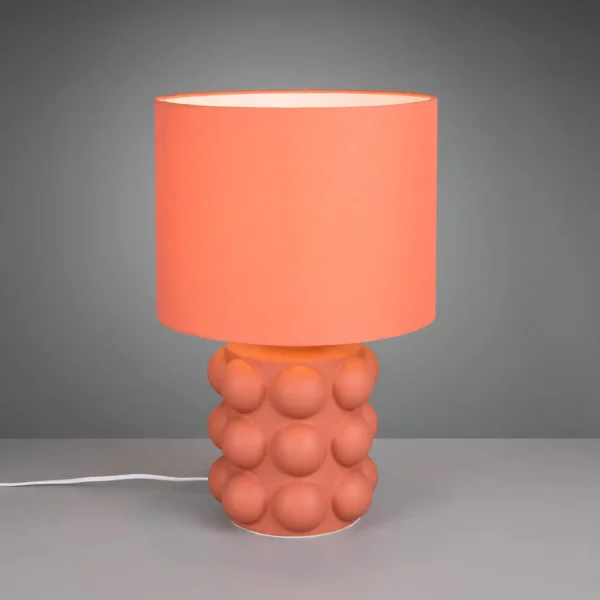 LAMPADA DA TAVOLO IN CERAMICA ALBICOCCA 47CM E27 LOREEN