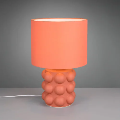 LAMPADA DA TAVOLO IN CERAMICA ALBICOCCA 47CM E27 LOREEN