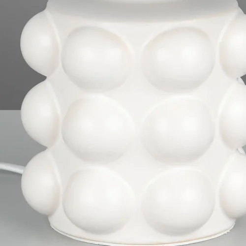 LAMPADA DA TAVOLO IN CERAMICA BIANCA 30 CM E14 LOREEN