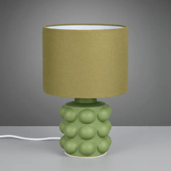 LAMPADA DA TAVOLO IN CERAMICA VERDE 30 CM E14 LOREEN 2
