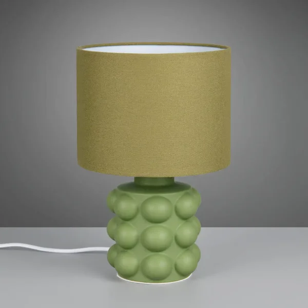 LAMPADA DA TAVOLO IN CERAMICA VERDE 30 CM E14 LOREEN