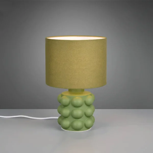 LAMPADA DA TAVOLO IN CERAMICA VERDE 30 CM E14 LOREEN