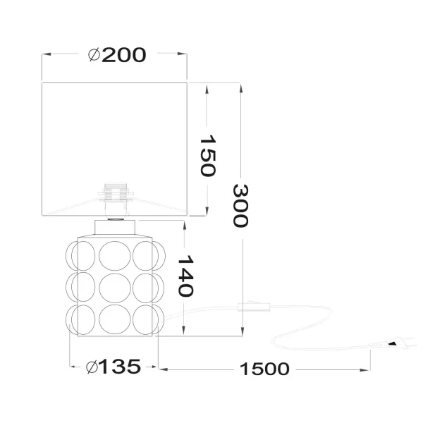 LAMPADA DA TAVOLO IN CERAMICA VERDE 30 CM E14 LOREEN