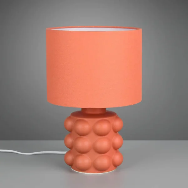 LAMPADA DA TAVOLO IN CERAMICA ALBICOCCA 30 CM E14 LOREEN