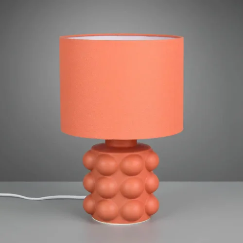 LAMPADA DA TAVOLO IN CERAMICA ALBICOCCA 30 CM E14 LOREEN