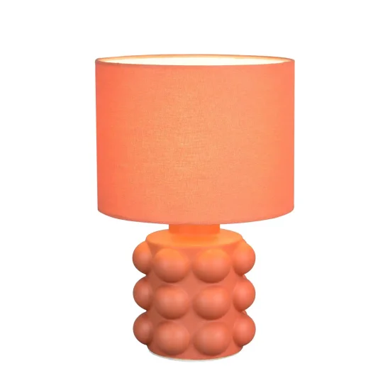 LAMPADA DA TAVOLO IN CERAMICA ALBICOCCA 30 CM E14 LOREEN
