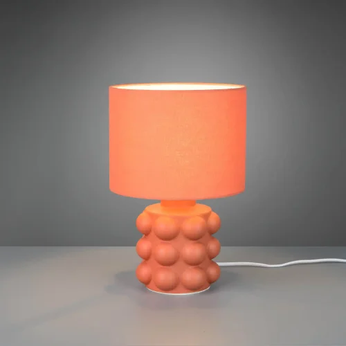 LAMPADA DA TAVOLO IN CERAMICA ALBICOCCA 30 CM E14 LOREEN