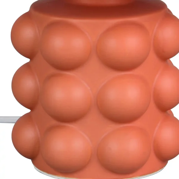 LAMPADA DA TAVOLO IN CERAMICA ALBICOCCA 30 CM E14 LOREEN