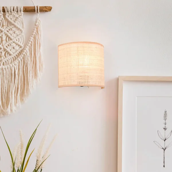 APPLIQUE DA PARETE CON PARALUME IN ALGHE MARINE E27 TERESA