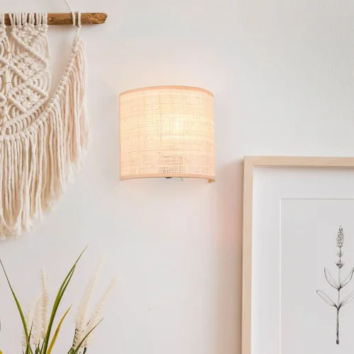 APPLIQUE DA PARETE CON PARALUME IN ALGHE MARINE E27 TERESA