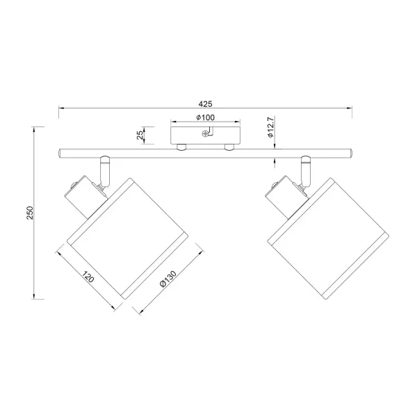 FOCO 2 LUCI CON PARALUMI IN ALGHE MARINE E14 TERESA