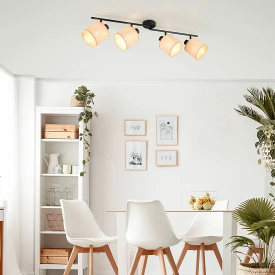 FOCO 4 LUCI CON PARALUMI IN ALGHE MARINE E14 TERESA 2