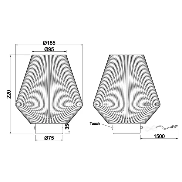 LAMPADA DA TAVOLO LED 1,5W 3000K USB MARRONE NUMA