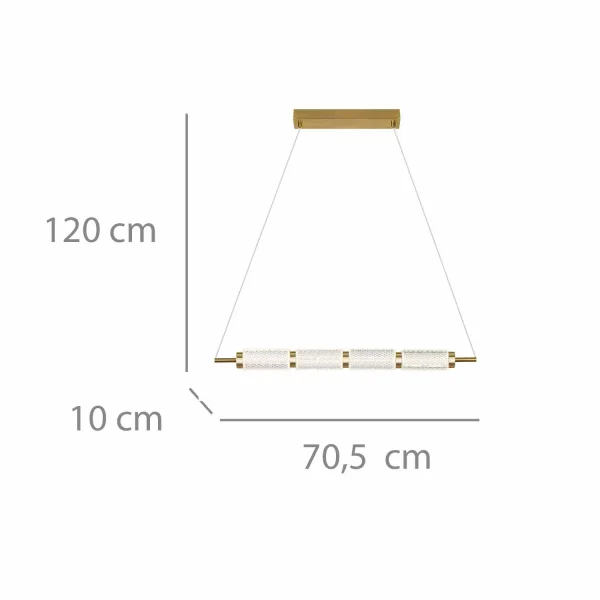 LAMPADA A SOSPENSIONE LED 16W 3000-6500K ORO AMBARINA