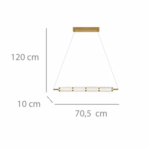 LAMPADA A SOSPENSIONE LED 16W 3000-6500K ORO AMBARINA